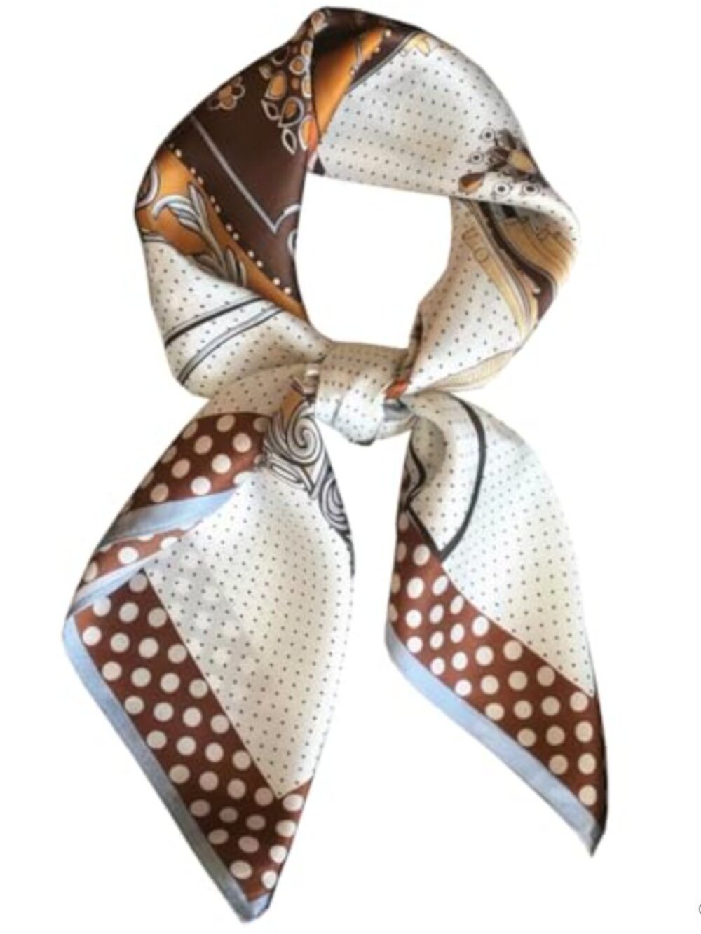 100% Mulberry Silk Square Scarf 25.6" Neckerchief Headscarf